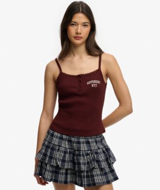 Camiseta sin mangas con botones bordados de Athletic Essentials