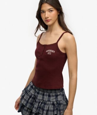 Camiseta sin mangas con botones bordados de Athletic Essentials