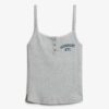 Camiseta sin mangas con botones bordados de Athletic Essentials