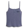 Camiseta sin mangas con botones y estampado de Athletic Essentials Camiseta sin mangas con botones y estampado de Athletic Essentials