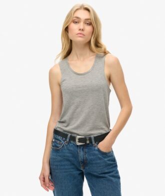 Camiseta sin mangas con cuello redondo