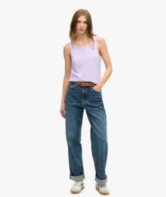 Camiseta sin mangas con cuello redondo