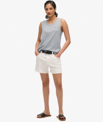 Camiseta sin mangas con cuello redondo