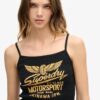 Camiseta sin mangas con cuello redondo y estampado retro