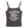 Camiseta sin mangas con cuello redondo y estampado retro