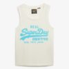Camiseta sin mangas con cuello redondo y logo Vintage en neón