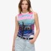 Camiseta sin mangas con estampado