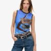 Camiseta sin mangas con estampado