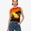 Camiseta sin mangas con estampado