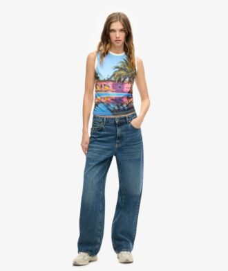Camiseta sin mangas con estampado