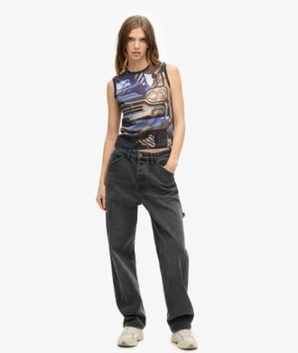 Camiseta sin mangas con estampado