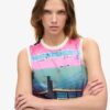 Camiseta sin mangas con estampado