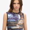 Camiseta sin mangas con estampado