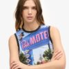 Camiseta sin mangas con estampado
