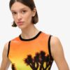 Camiseta sin mangas con estampado