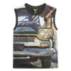 Camiseta sin mangas con estampado