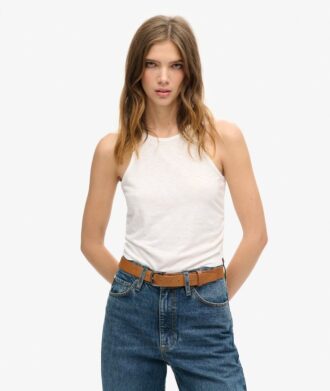 Camiseta sin mangas con fruncidos
