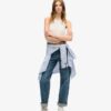 Camiseta sin mangas con fruncidos Camiseta sin mangas con fruncidos