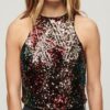 Camiseta sin mangas con lentejuelas