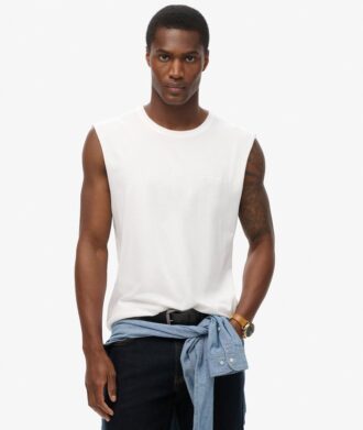 Camiseta sin mangas con logotipo Essential de Organic Cotton