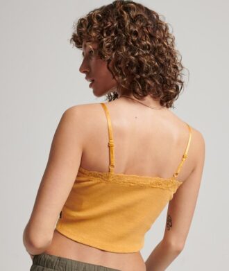 Camiseta sin mangas con ribete de encaje