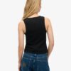 Camiseta sin mangas con ribete de encaje Vintage de Athletic Essentials