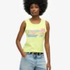 Camiseta sin mangas de cuello redondo a rayas para exterior