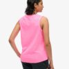 Camiseta sin mangas de cuello redondo a rayas para exterior