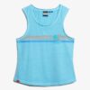 Camiseta sin mangas de cuello redondo a rayas para exterior