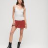 Camiseta sin mangas de encaje con canalé de Organic Cotton