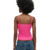 Camiseta sin mangas de encaje con canalé de Organic Cotton