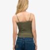 Camiseta sin mangas de encaje con canalé de Organic Cotton