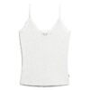 Camiseta sin mangas de encaje con canalé de Organic Cotton