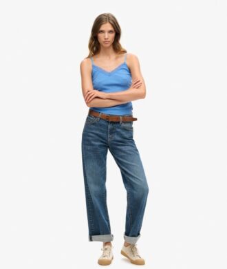 Camiseta sin mangas de encaje con ribete de Organic Cotton