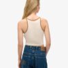 Camiseta sin mangas de surf con rayas Vintage