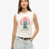 Camiseta sin mangas Superdry X Komodo Globe Trotter