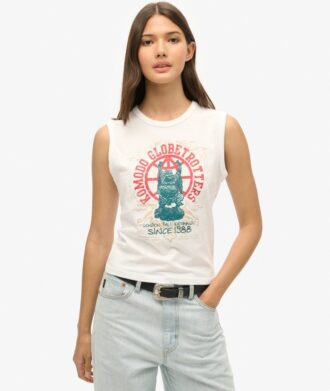 Camiseta sin mangas Superdry X Komodo Globe Trotter