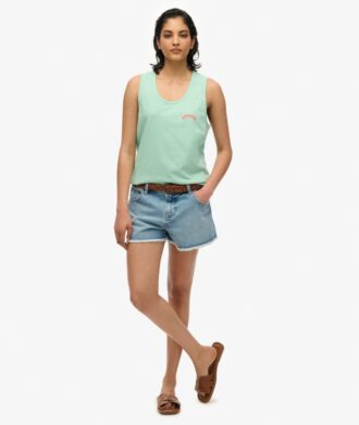 Camiseta sin mangas teñida con el logotipo Essential