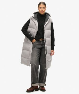 Chaleco acolchado largo Hooded