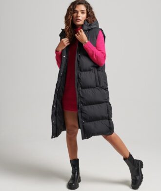 Chaleco acolchado largo Hooded