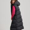 Chaleco acolchado largo Hooded