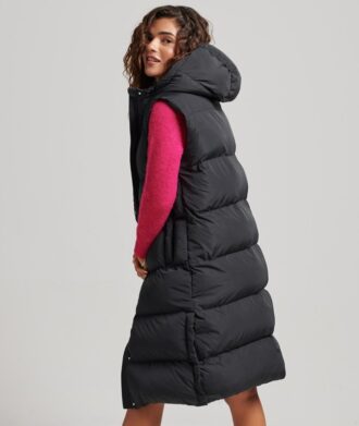 Chaleco acolchado largo Hooded