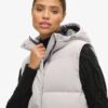 Chaleco acolchado largo Hooded