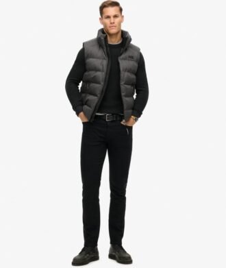 Chaleco Puffer de tweed