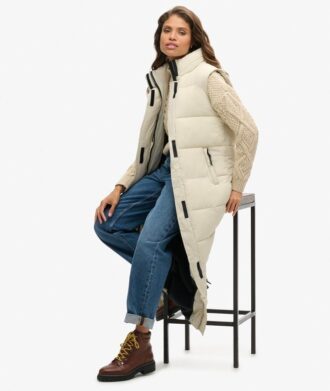 Chaleco Puffer largo ripstop