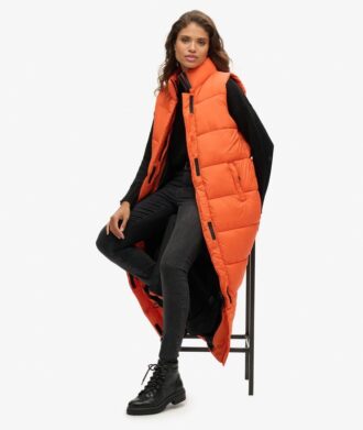 Chaleco Puffer largo ripstop