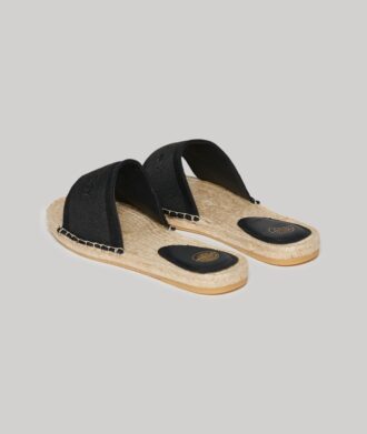 Chanclas con superposición de lona tipo alpargata