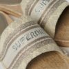 Chanclas con superposición de lona tipo alpargata