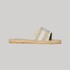 Chanclas con superposición de lona tipo alpargata