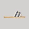 Chanclas con superposición de lona tipo alpargata